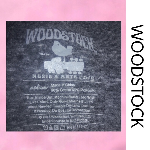 WOODSTOCK 1969 Faded Tee Shirt Medium - Picture 4 of 5